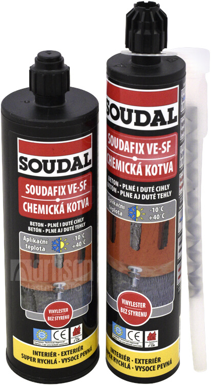 SOUDAL SOUDAFIX VE-SF ve 2 objemech: 280 ml a 380 ml